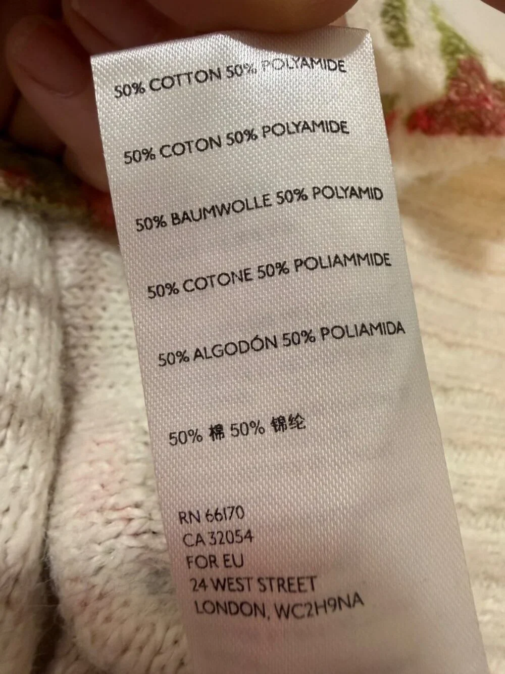 Free People Bed of Roses Sweater Garden Botanical Whimsy Fairy Small